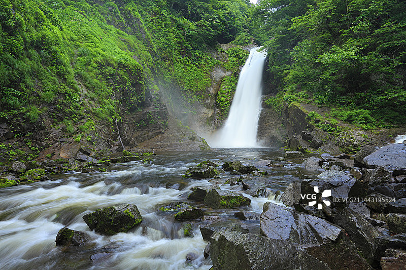日本宫城县仙台市秋保温泉秋保大瀑布图片素材