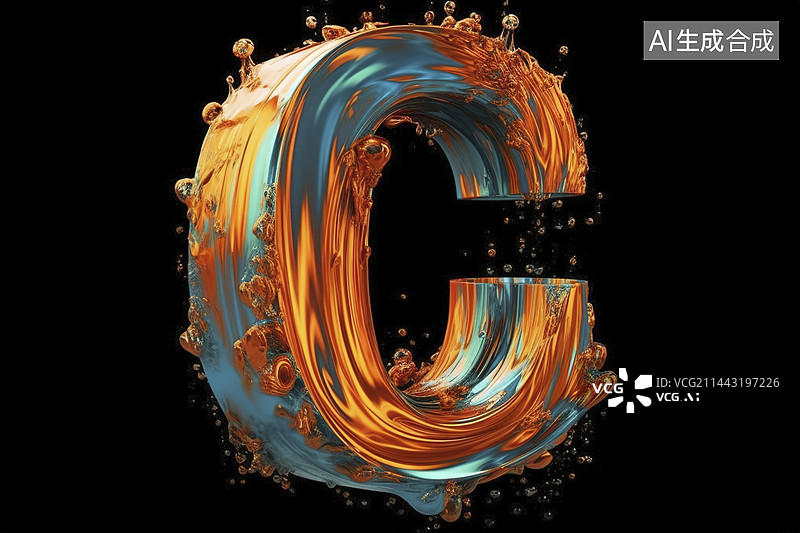 【AI数字艺术】字母C图片素材