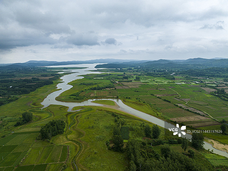 航拍安徽省滁州市凤阳县风光图片素材
