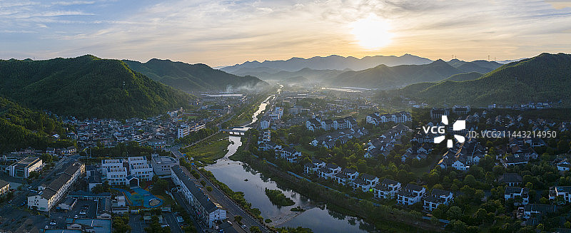 浙江省湖州安吉新农村余村图片素材