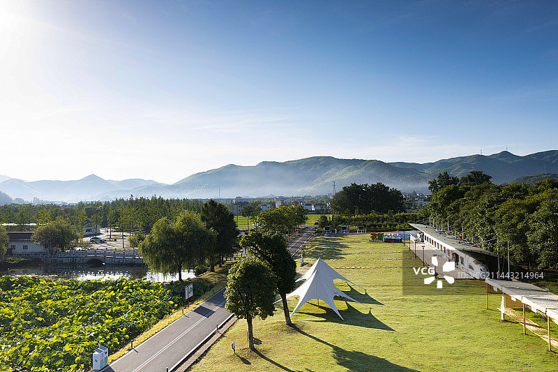 浙江省湖州安吉新农村余村图片素材