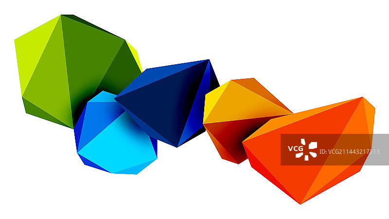 抽象低聚石设计几何三维图片素材