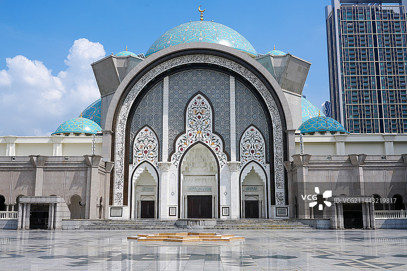 马来西亚吉隆坡联邦清真寺风光图片素材