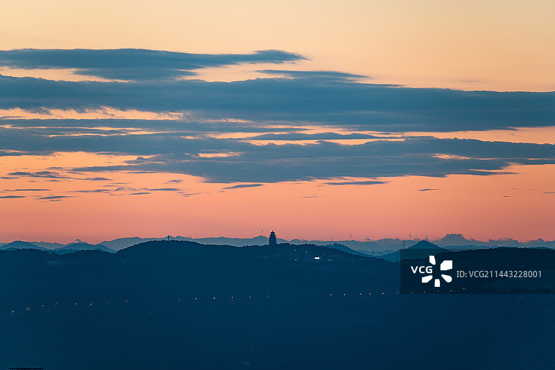 重庆市江北区铁山坪日出图片素材