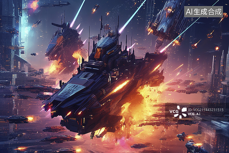 【AI数字艺术】星际战争图片素材