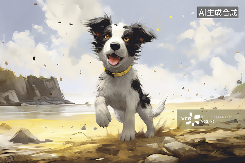 【AI数字艺术】可爱的小狗图片素材