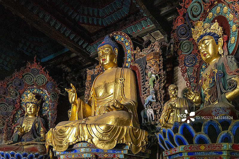 隆兴寺摩尼殿雕塑 壁画图片素材