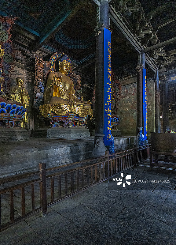 隆兴寺摩尼殿雕塑 壁画图片素材