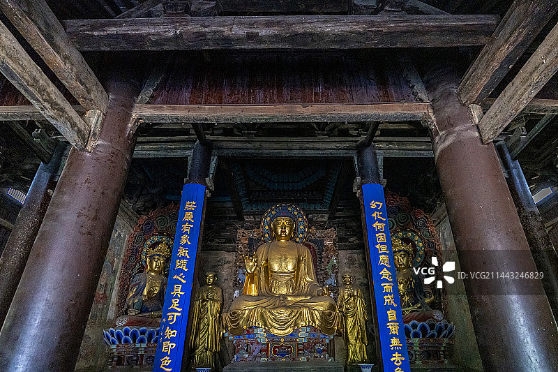 隆兴寺摩尼殿雕塑 壁画图片素材