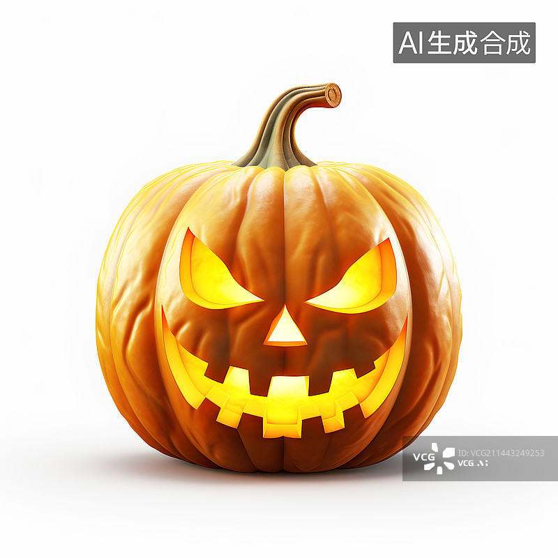 【AI数字艺术】AIGC：南瓜灯 万圣节 3D图片素材