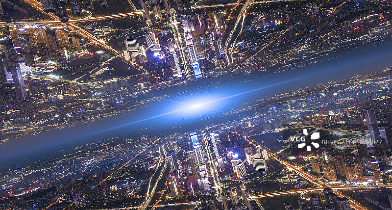 西安高新区锦业路CBD科技城市图片素材