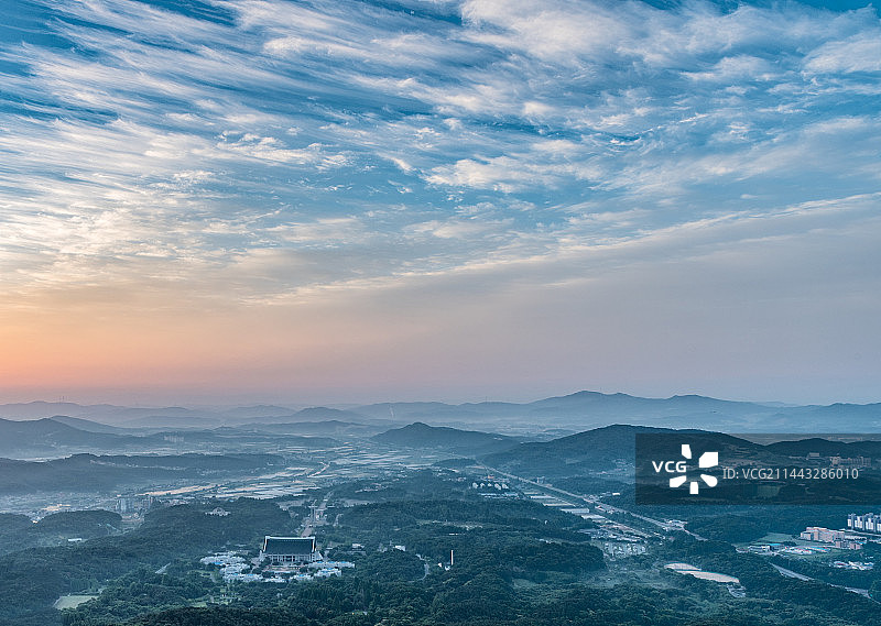 黑城山晨光图片素材