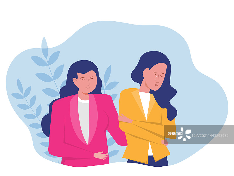 女商人支持朋友图片素材