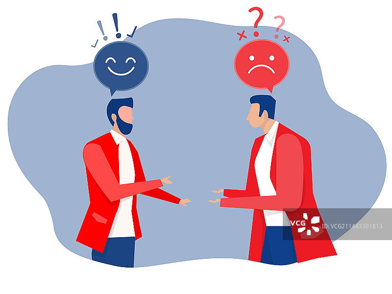 两位商人之间的不同思维图片素材
