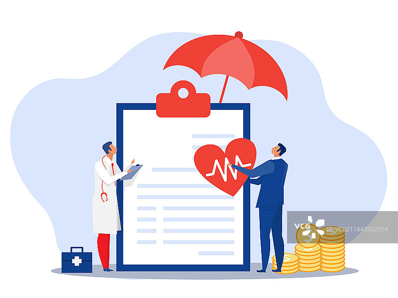 医疗保险概念：女性分析图片素材