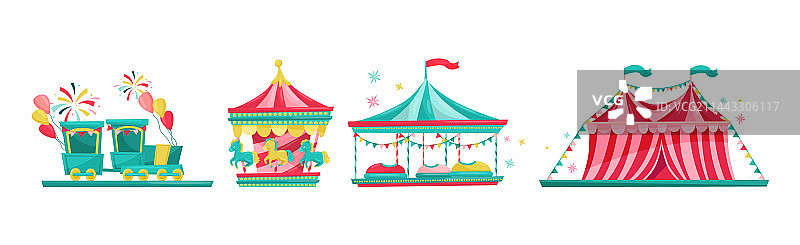 色彩鲜艳的游乐园图片素材