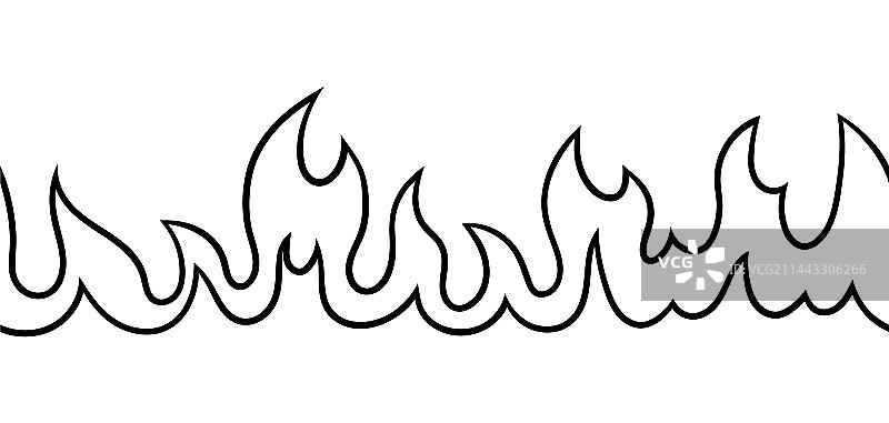 火焰装饰元素无缝图案图片素材