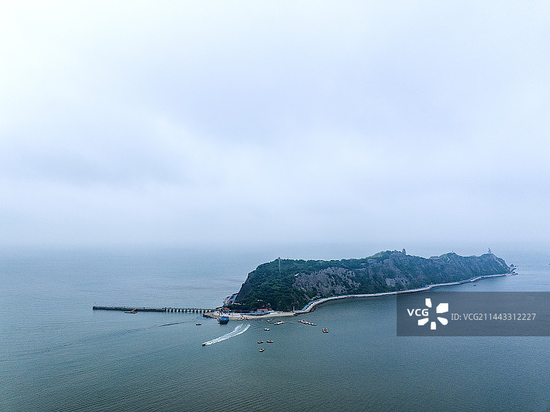 辽宁锦州笔架山景区航拍图片素材