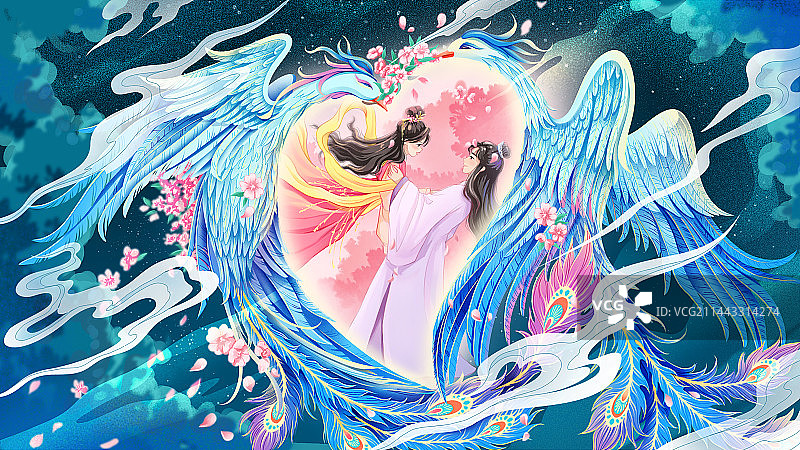 凤求凰图片素材