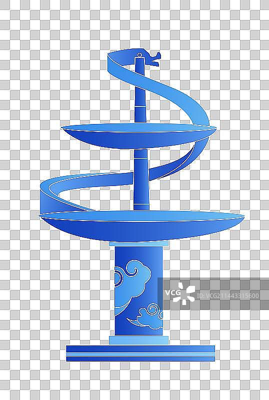 成都天府广场蓝色科技未来企业地标旅游矢量插画建筑图片素材