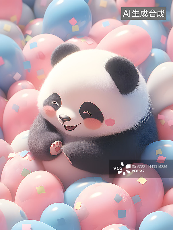 【AI数字艺术】一直可爱的大熊猫图片素材