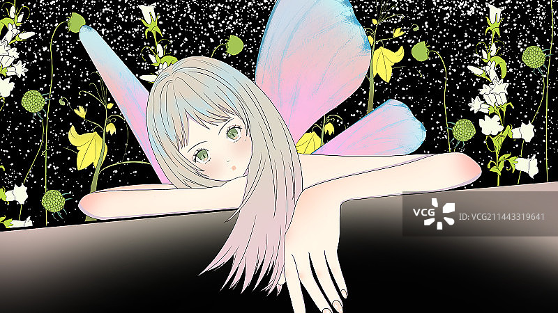 有翅膀的女孩图片素材