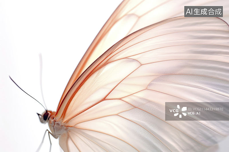 【AI数字艺术】透明的蝴蝶翅膀图片素材