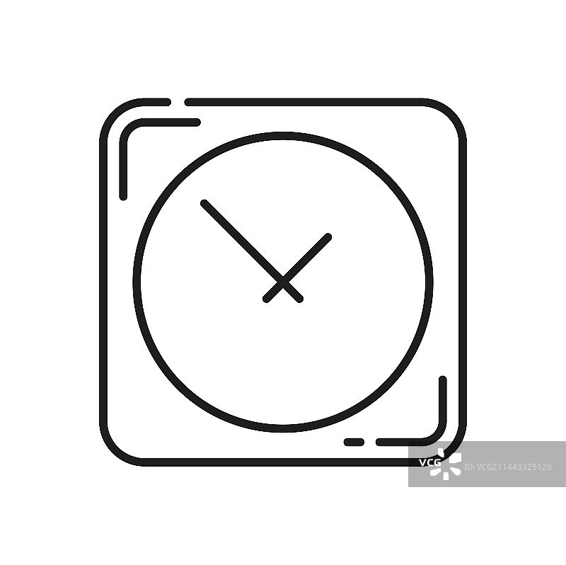 复古时钟定时器轮廓图标闹钟秒表图片素材