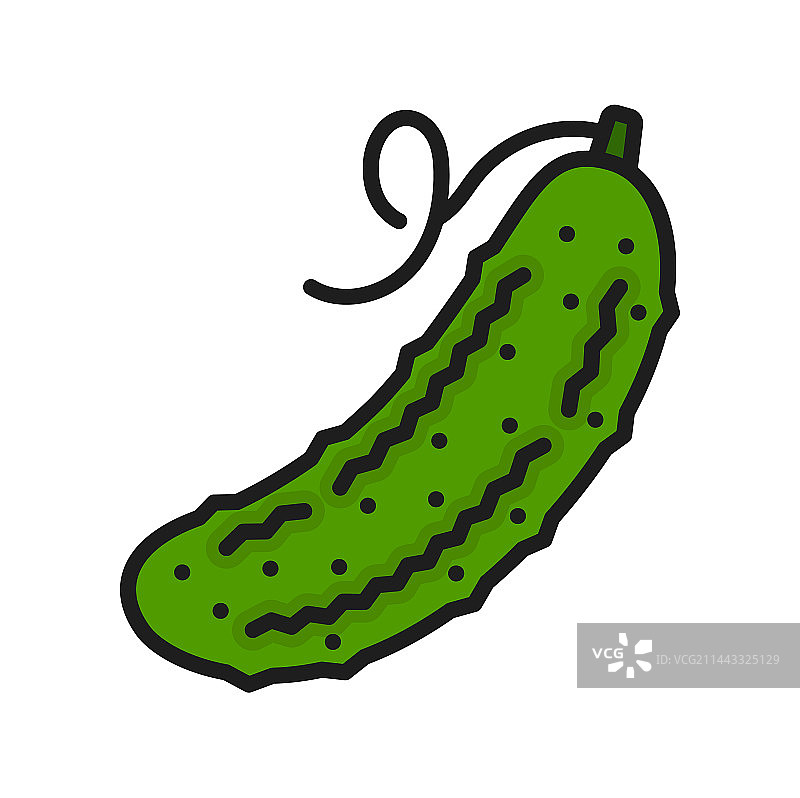 绿色小黄瓜蔬菜图标图片素材
