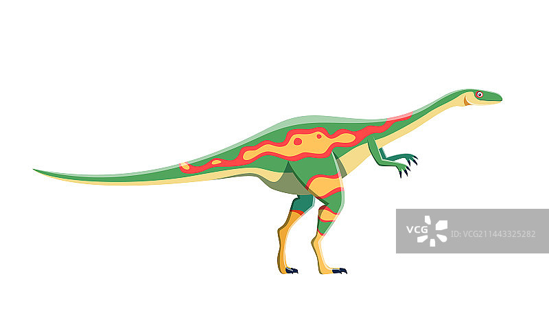卡通 Elaphrosaurus 恐龙趣味角色图片素材
