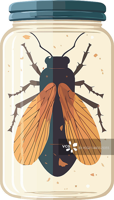 瓶中的小昆虫图片素材