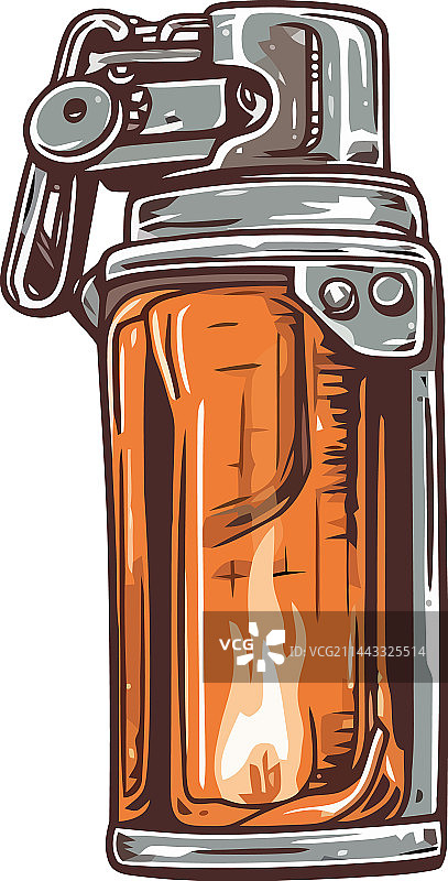 一次性气体打火机香烟（已隔离）图片素材