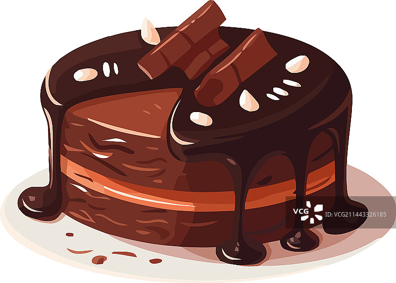 美味的巧克力蛋糕图片素材