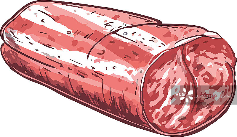 新鲜烹制的猪排美食图片素材