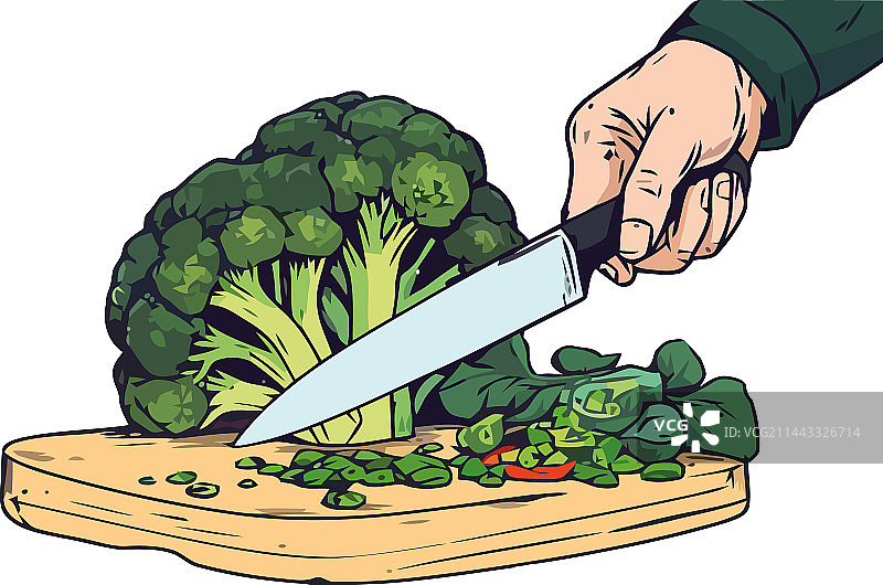 新鲜蔬菜制作的健康沙拉图片素材