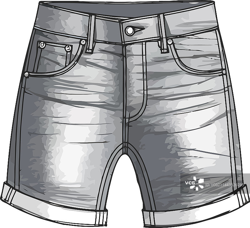 带后袋的时尚牛仔裤图片素材