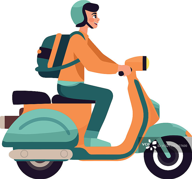 男人骑着摩托车享受冒险图片素材