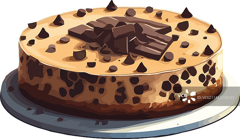 巧克力奶油糖霜甜点盘图片素材
