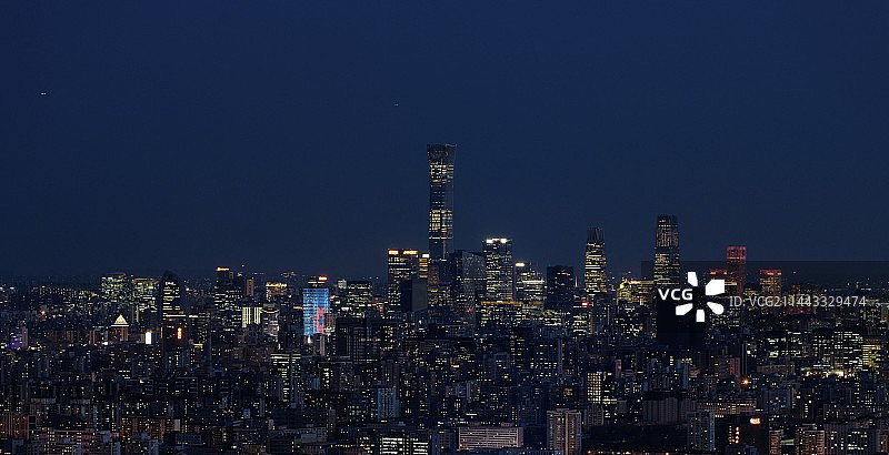 北京蓝调夜景图片素材