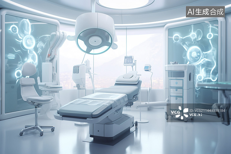 【AI数字艺术】未来的医院手术室图片素材
