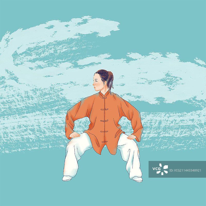 八段锦5图片素材