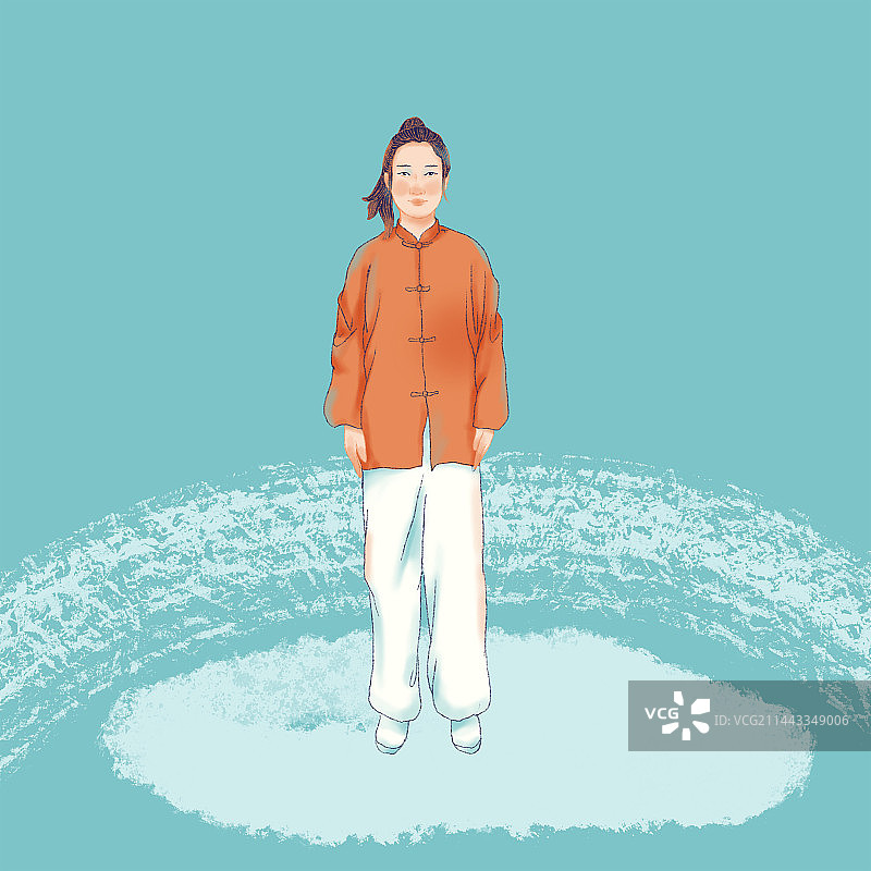 八段锦8图片素材