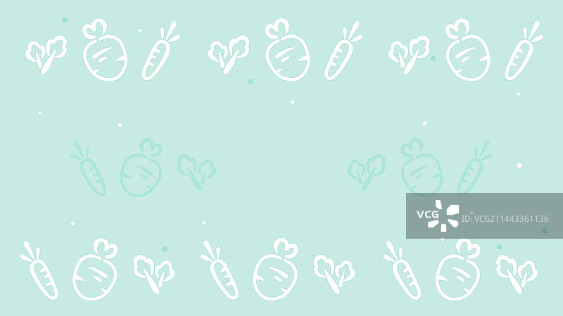 绿色卡通扁平蔬菜健康背景图片素材