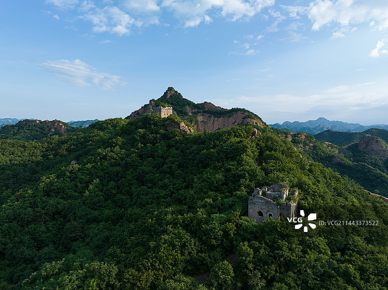 中国万里长城原貌图片素材