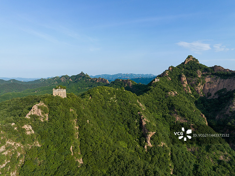 中国万里长城原貌图片素材