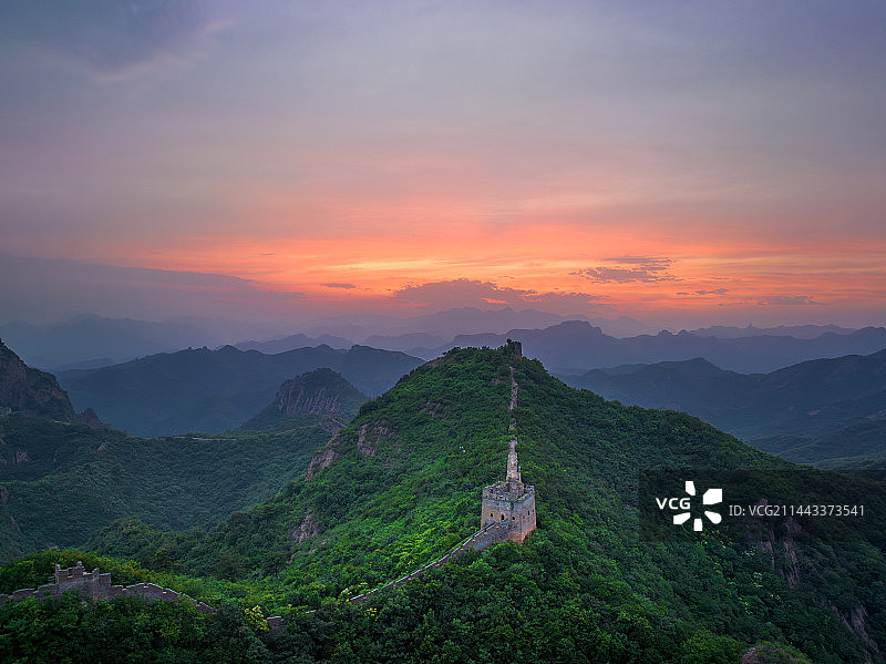 中国万里长城原貌图片素材