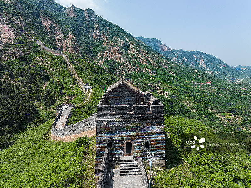 中国万里长城原貌图片素材