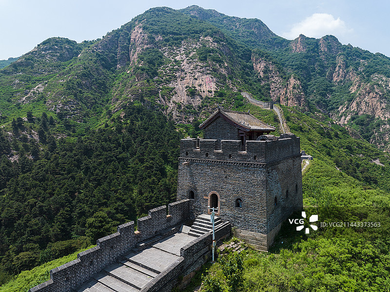 中国万里长城原貌图片素材