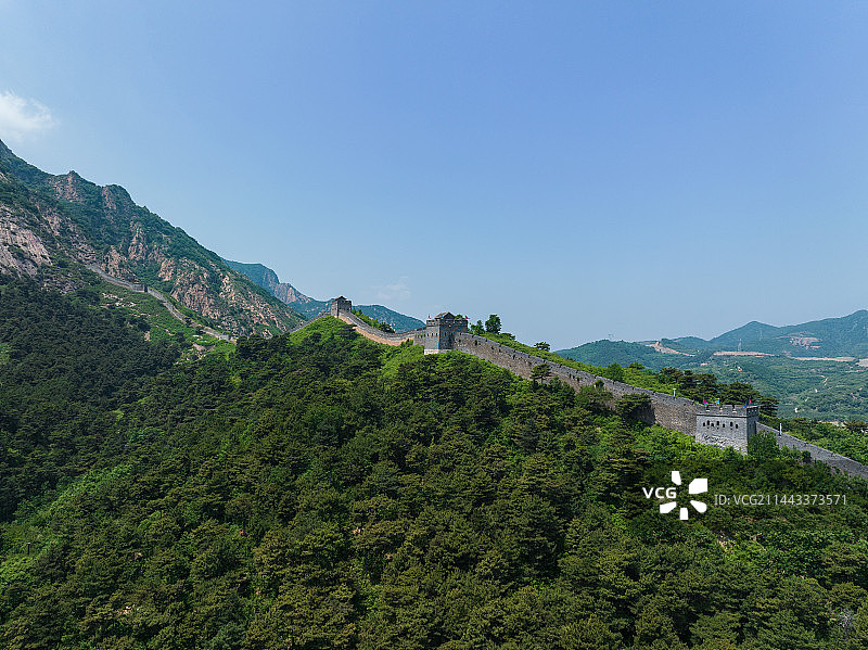 中国万里长城原貌图片素材