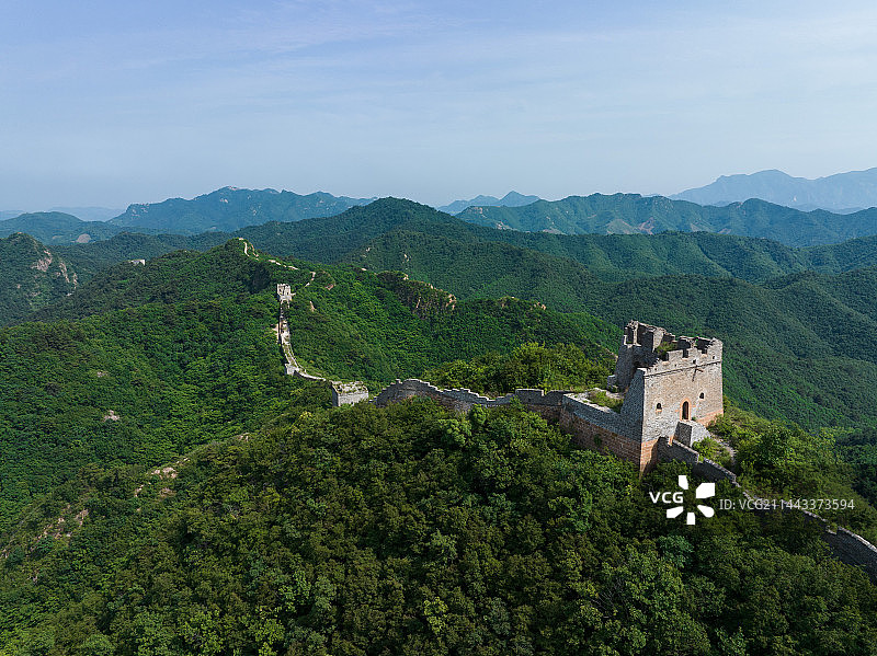 中国万里长城原貌图片素材